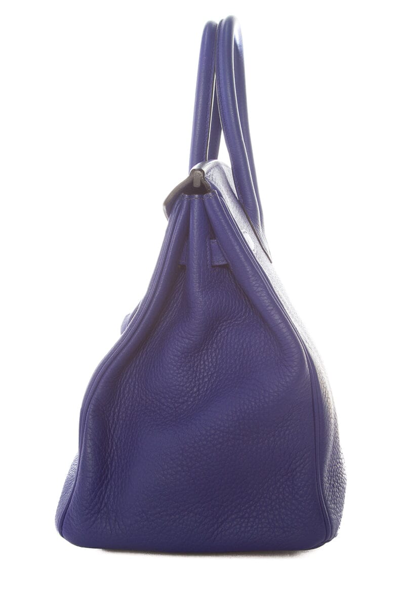 HermÃƒÆ’Ã‚Â¨s Blue Electric Birkin 35 Togo GHW  Handbag