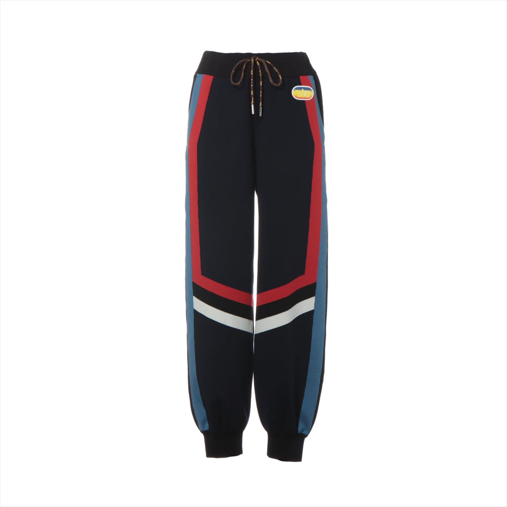 Louis Vuitton 20AW Cotton x Wool Track Pants L  Black RW202B e Materials Monogram
