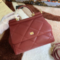 GLAMI MeGLAMIum Sicily Bag In Quilted Burgundy For Women 10.2in/26cm GLAMIÃ‚Â 