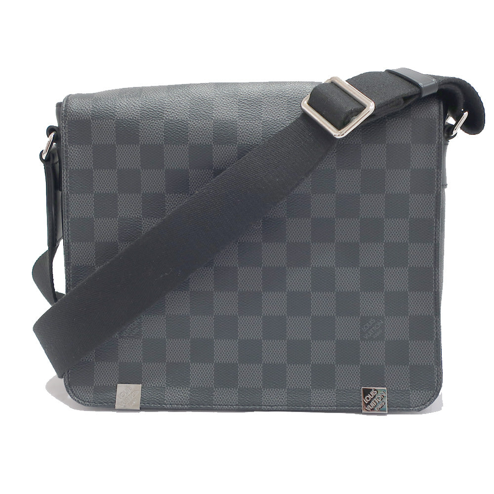 Louis Vuitton District PM NM Shoulder Bag N41028 Damier Graphite Silver  Mens  Preservation Bag