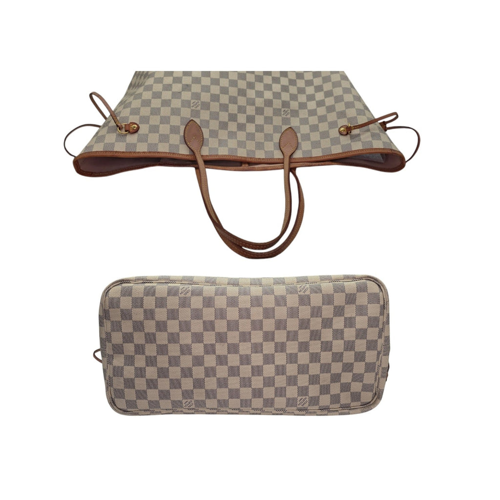 Louis Vuitton Neverfull Damier Azur GM Tote Rose Ballerine