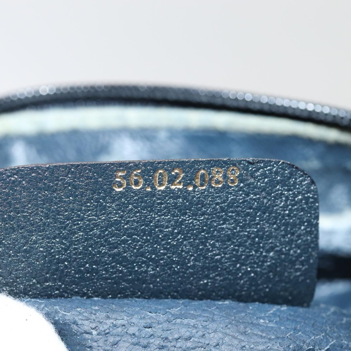 GUCCI GG Supreme Sherry Line Shoulder Bag PVC Leather Navy 56 02 088 83136