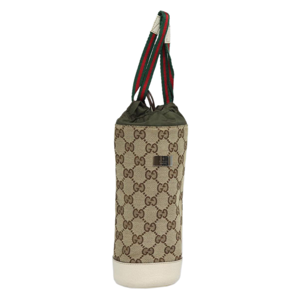 GUCCI Drink holder GG Canvas Web Sherry Line Water bottle Beige 28691 83139