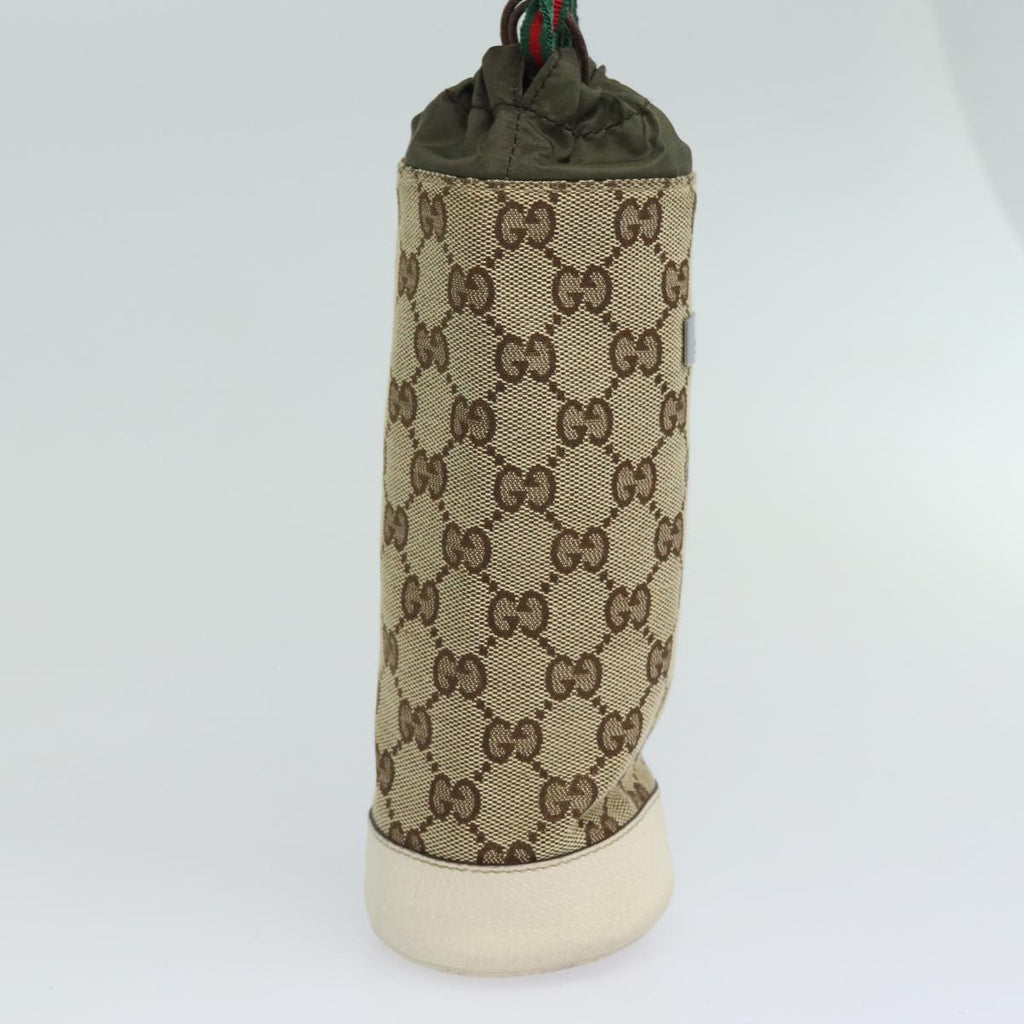 GUCCI Drink holder GG Canvas Web Sherry Line Water bottle Beige 28691 83139