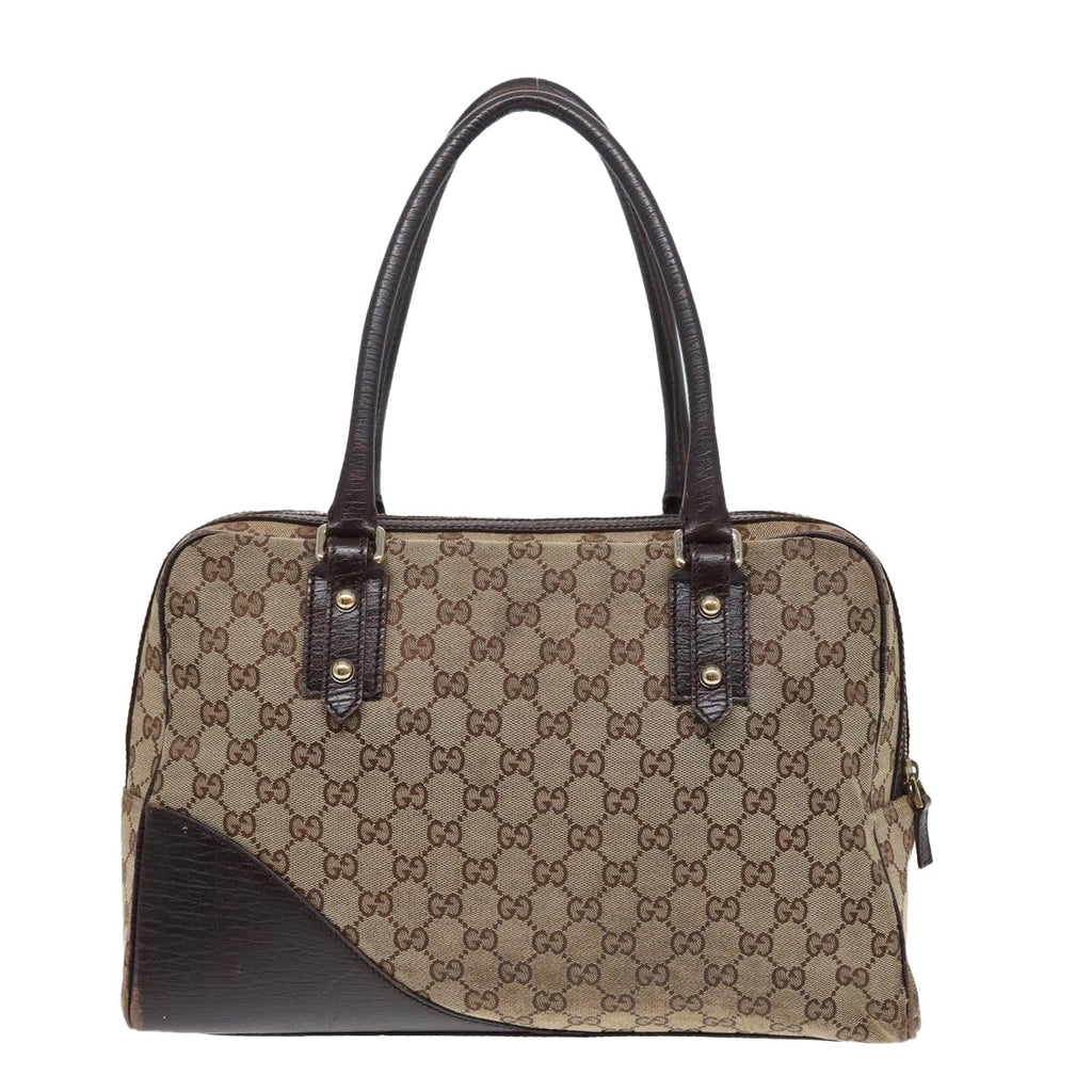 GUCCI GG Canvas Web Sherry Line Hand Bag Beige Red Green 141503 83143