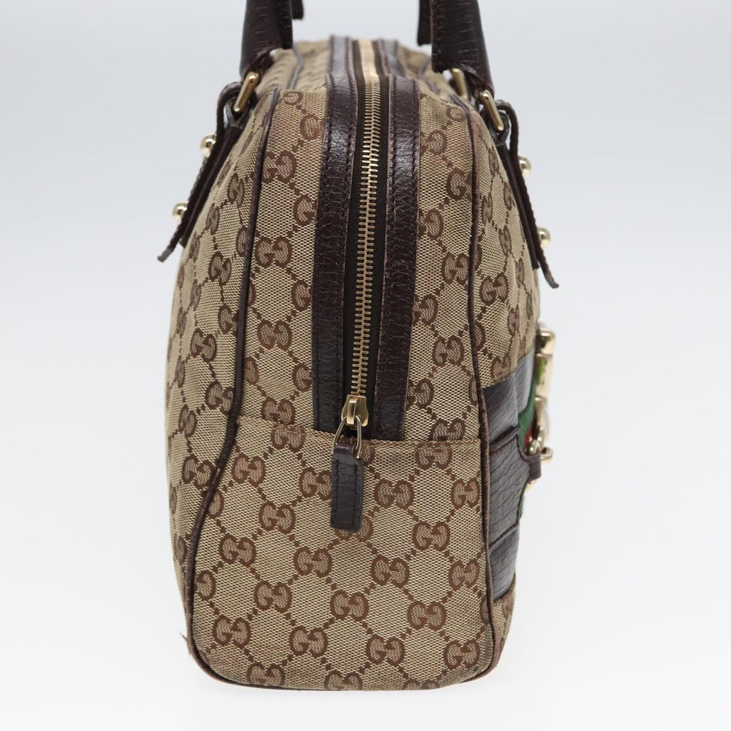 GUCCI GG Canvas Web Sherry Line Hand Bag Beige Red Green 141503 83143