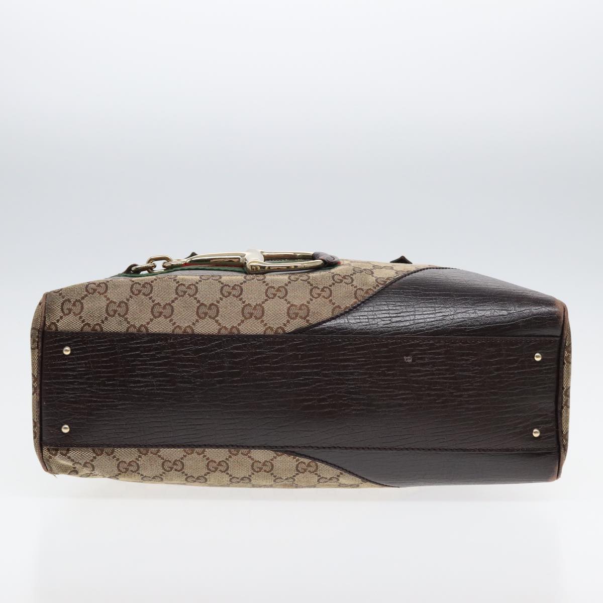 GUCCI GG Canvas Web Sherry Line Hand Bag Beige Red Green 141503 83143