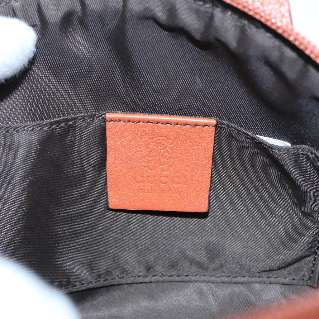 GUCCI GG Supreme Hand Bag PVC Leather Beige Orange 271093 83144