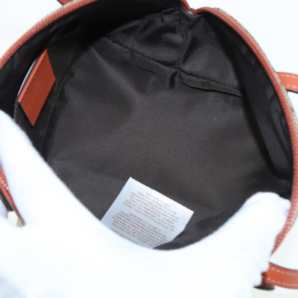GUCCI GG Supreme Hand Bag PVC Leather Beige Orange 271093 83144