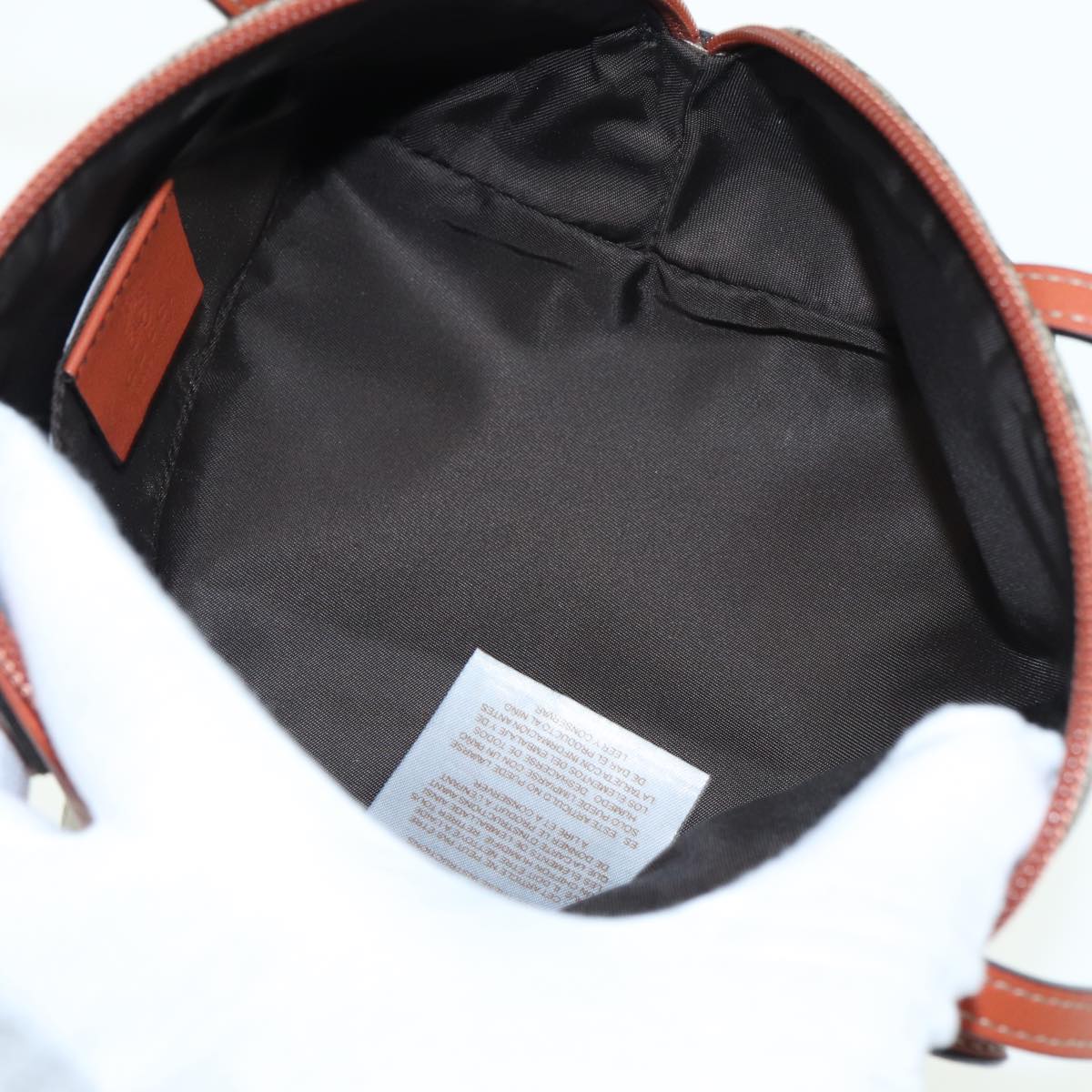 GUCCI GG Supreme Hand Bag PVC Leather Beige Orange 271093 83144