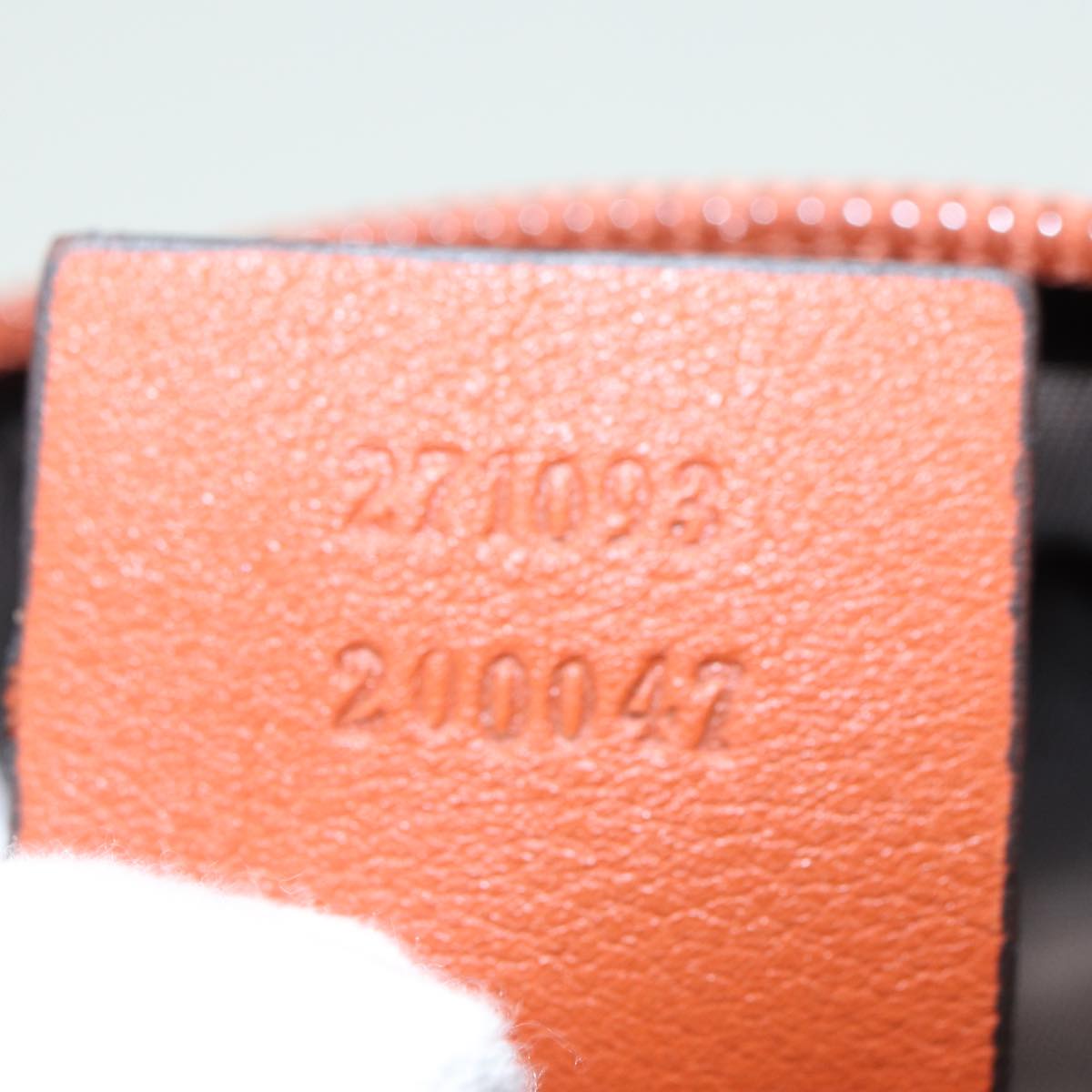 GUCCI GG Supreme Hand Bag PVC Leather Beige Orange 271093 83144