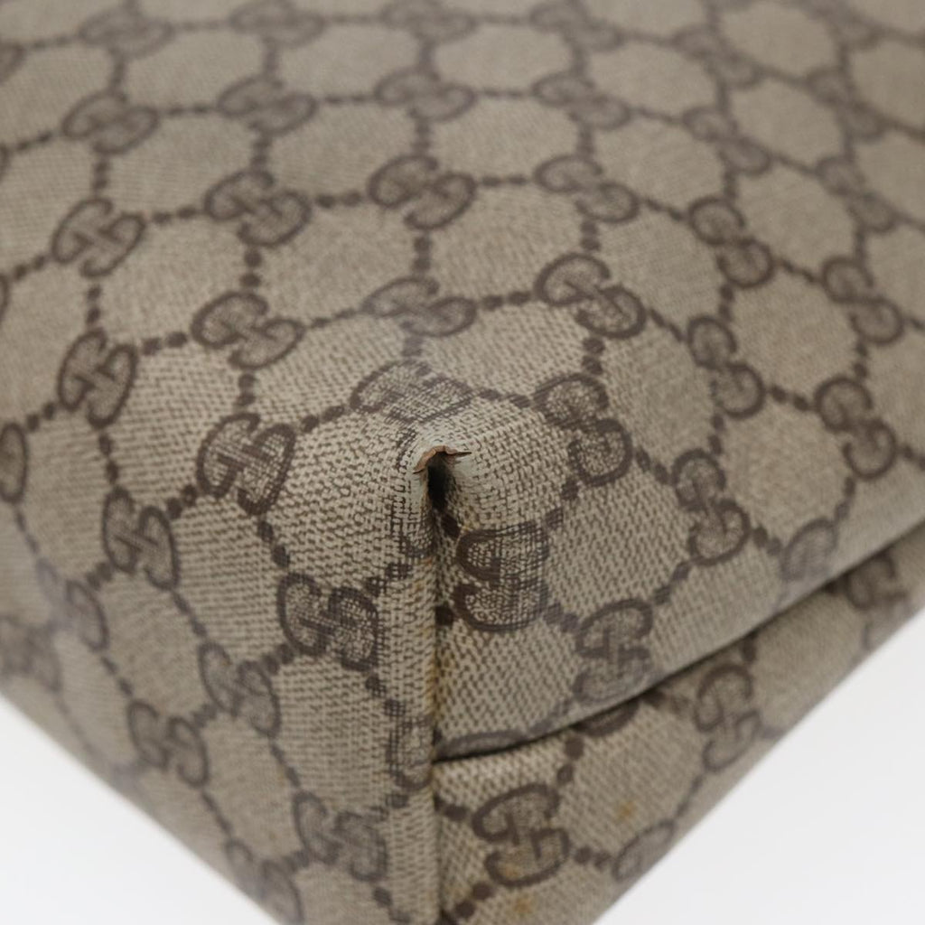 GUCCI GG Supreme Web Sherry Line Tote Bag PVC Leather Beige 39 02 003 83145
