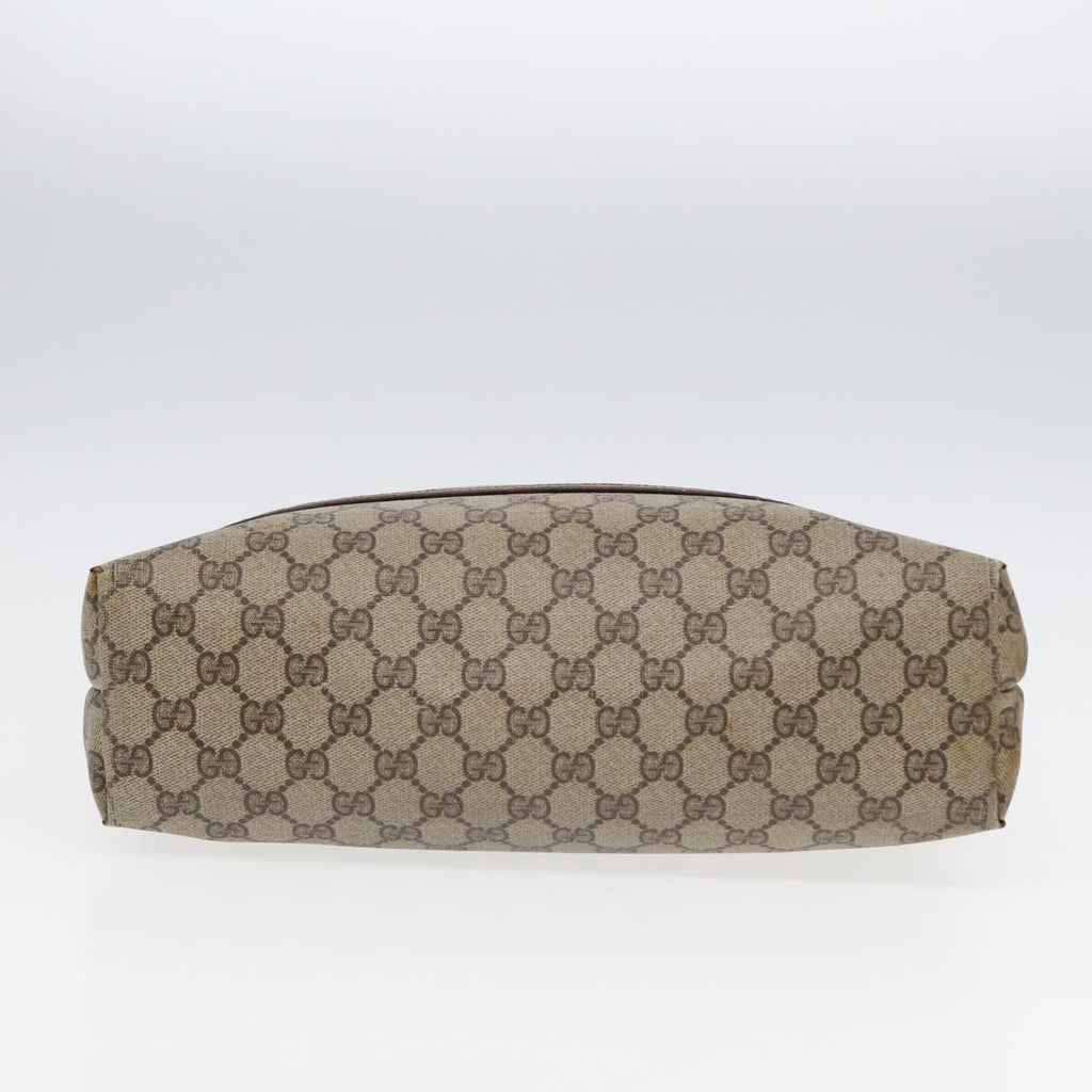 GUCCI GG Supreme Web Sherry Line Tote Bag PVC Leather Beige 39 02 003 83145