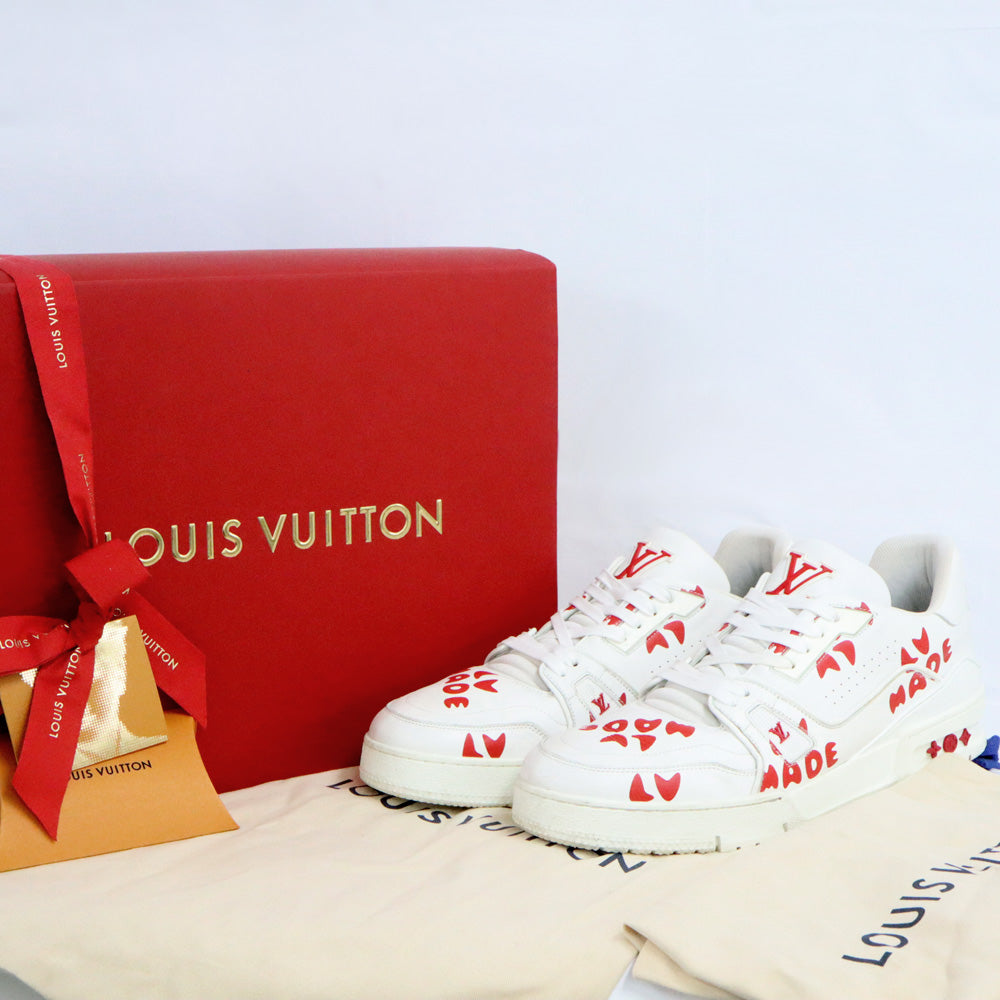 Louis Vuitton NIGO LV Trainer Line Trainers 9 27.5cm White Red  Shoes