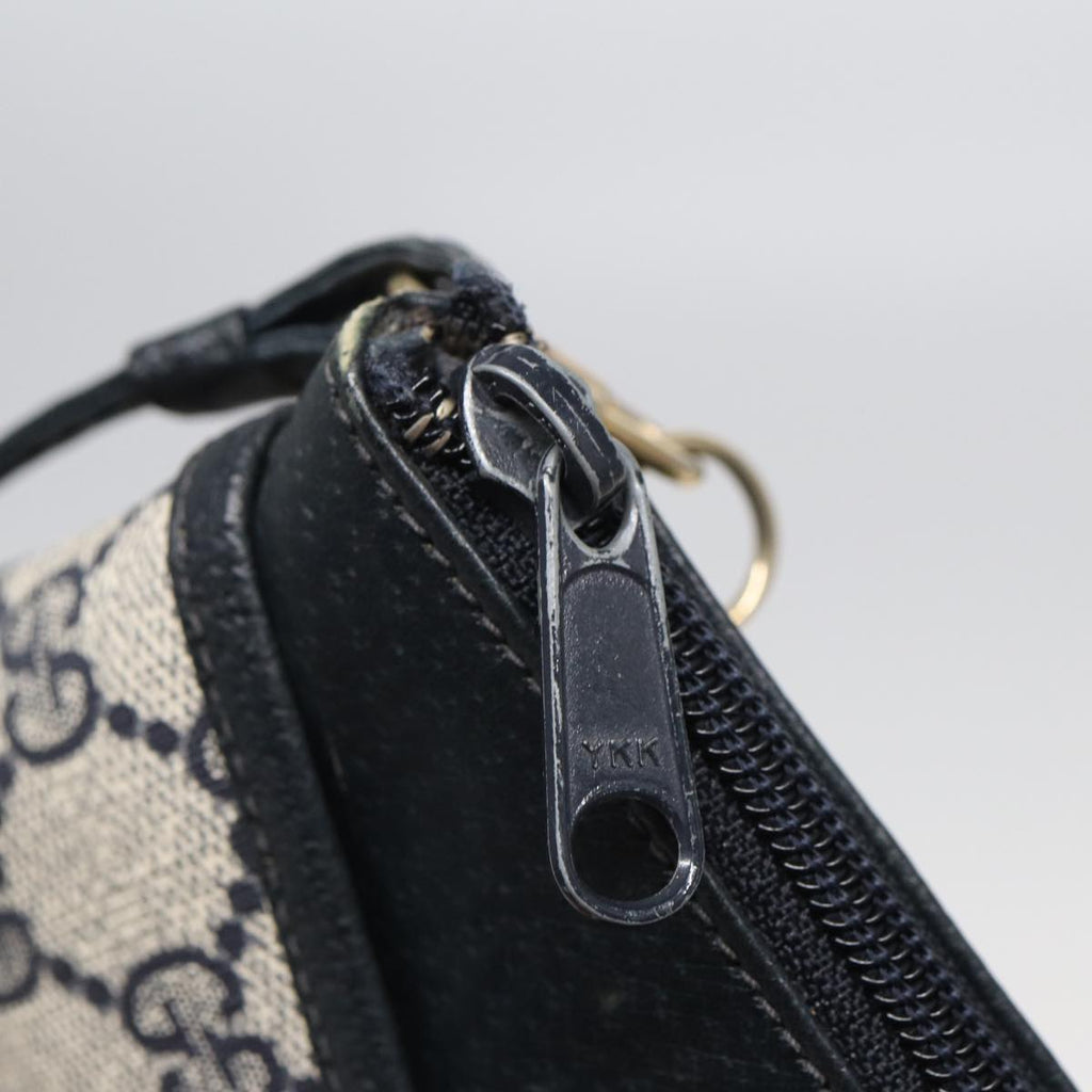 GUCCI GG Supreme Sherry Line Shoulder Bag PVC Navy Red 904 02 026 83193
