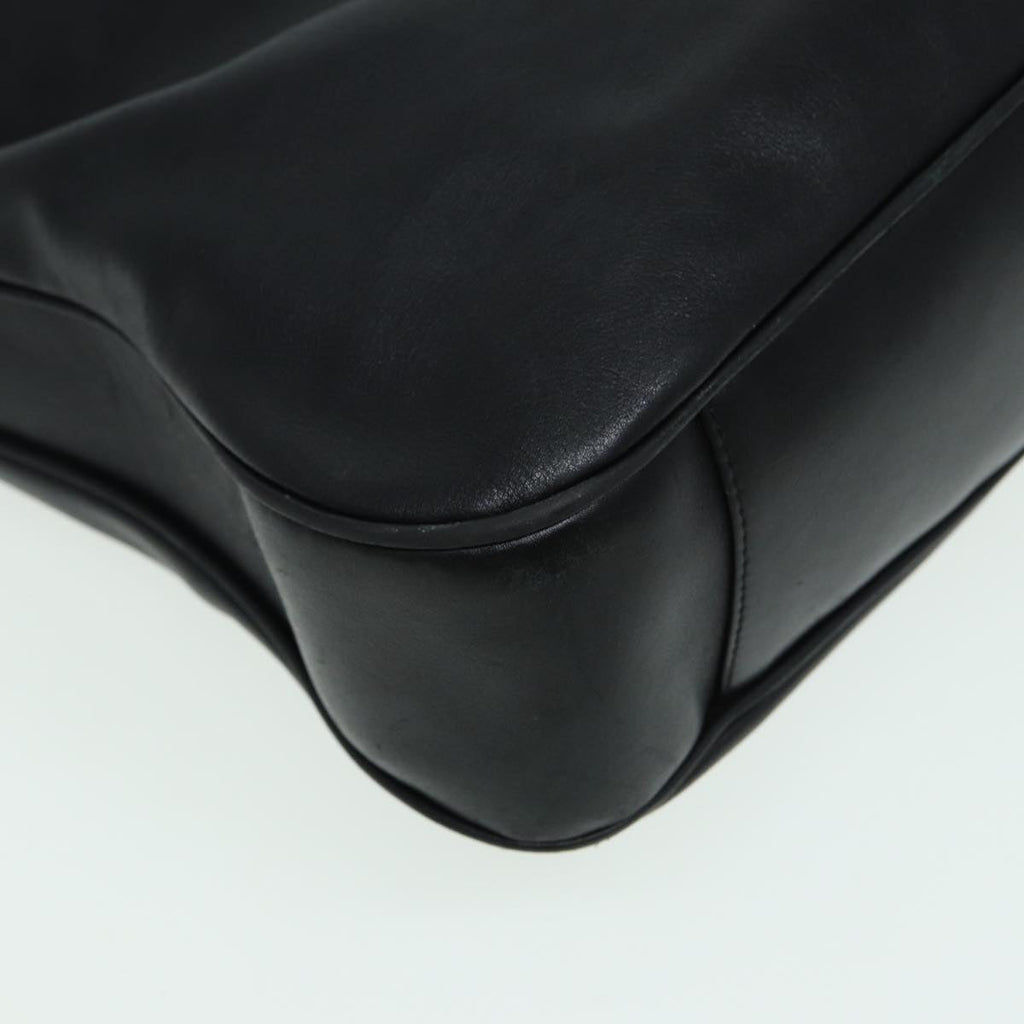 GUCCI Bamboo Hand Bag Leather 2way Black 83205
