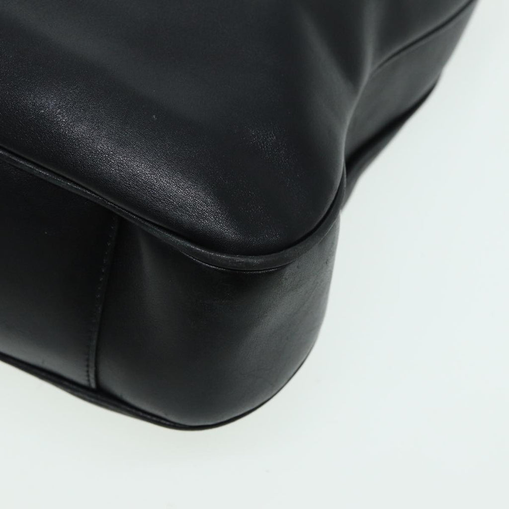 GUCCI Bamboo Hand Bag Leather 2way Black 83205