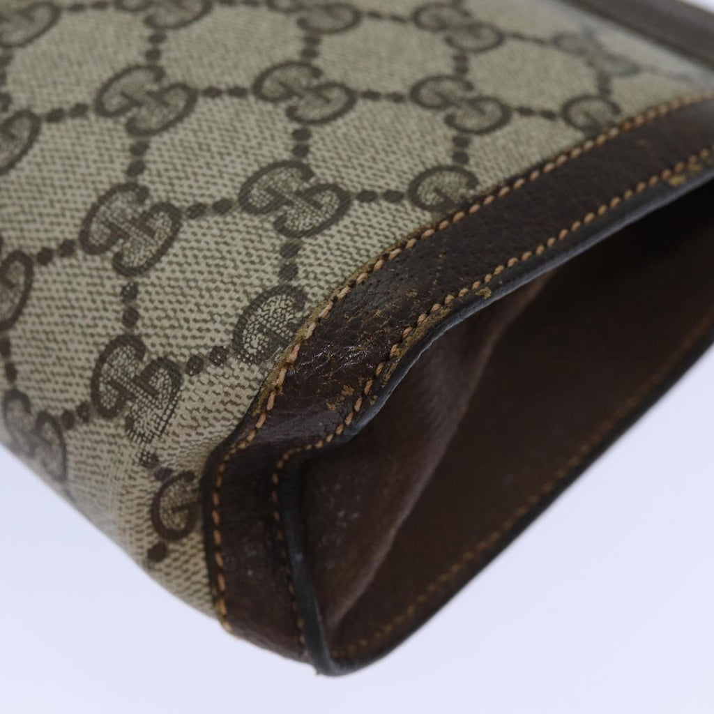 GUCCI GG Supreme Web Sherry Line Clutch Bag PVC Beige 67 014 2125 83284