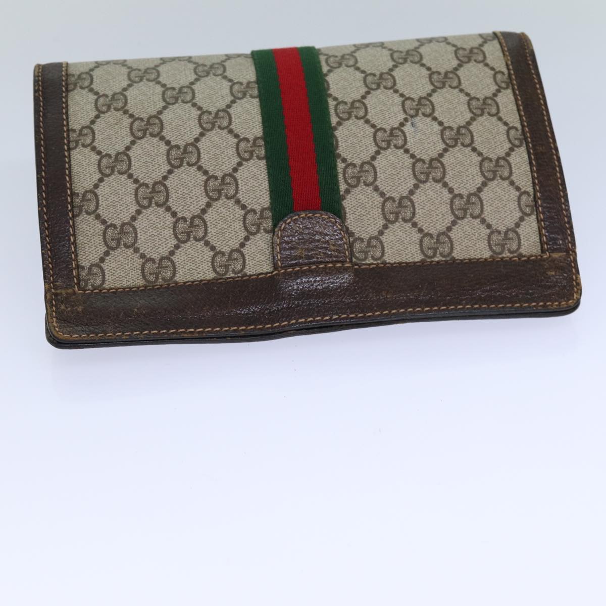 GUCCI GG Supreme Web Sherry Line Clutch Bag PVC Beige 67 014 2125 83284