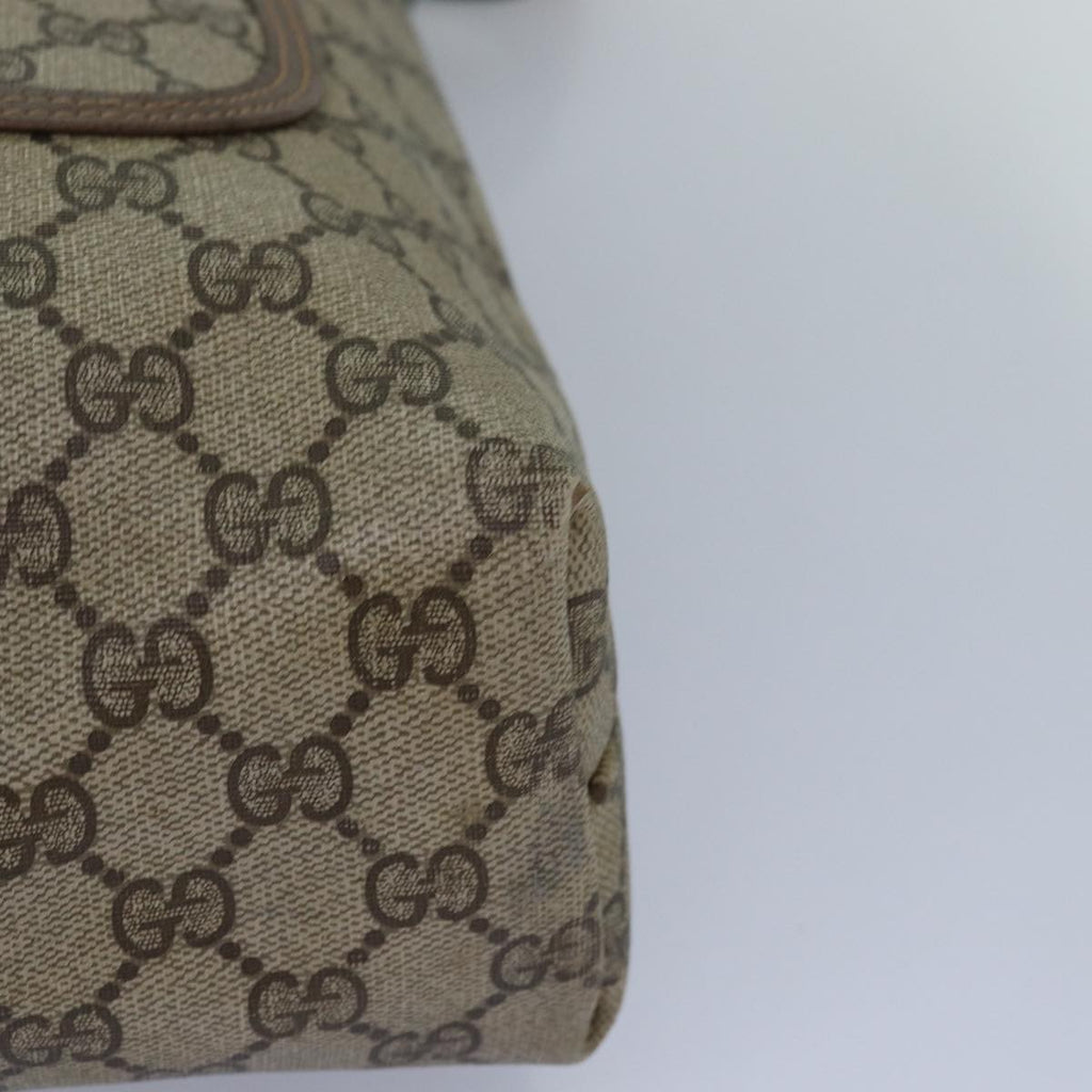 GUCCI GG Supreme Web Sherry Line Tote Bag PVC Leather Beige 39 02 003 83298