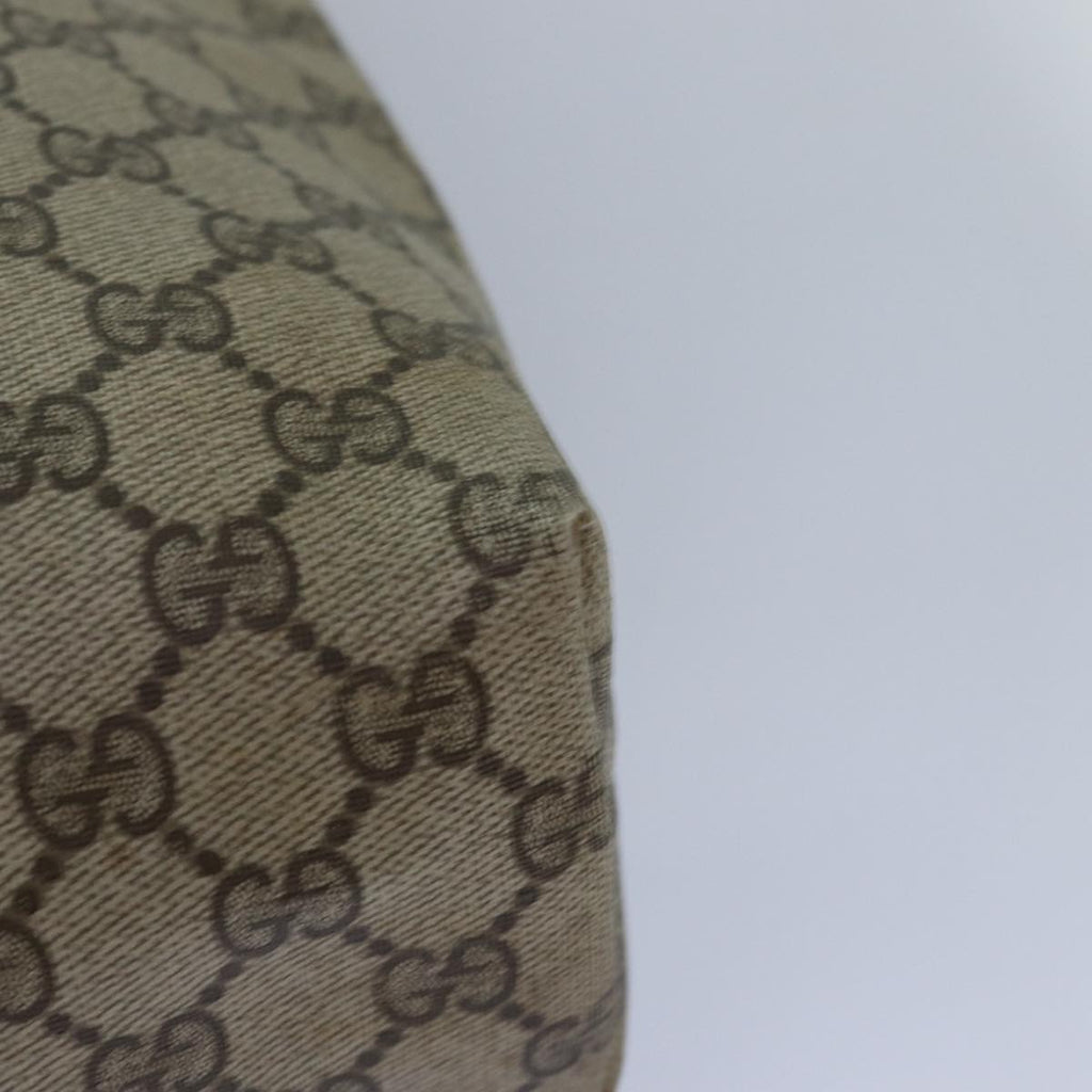 GUCCI GG Supreme Web Sherry Line Tote Bag PVC Leather Beige 39 02 003 83298