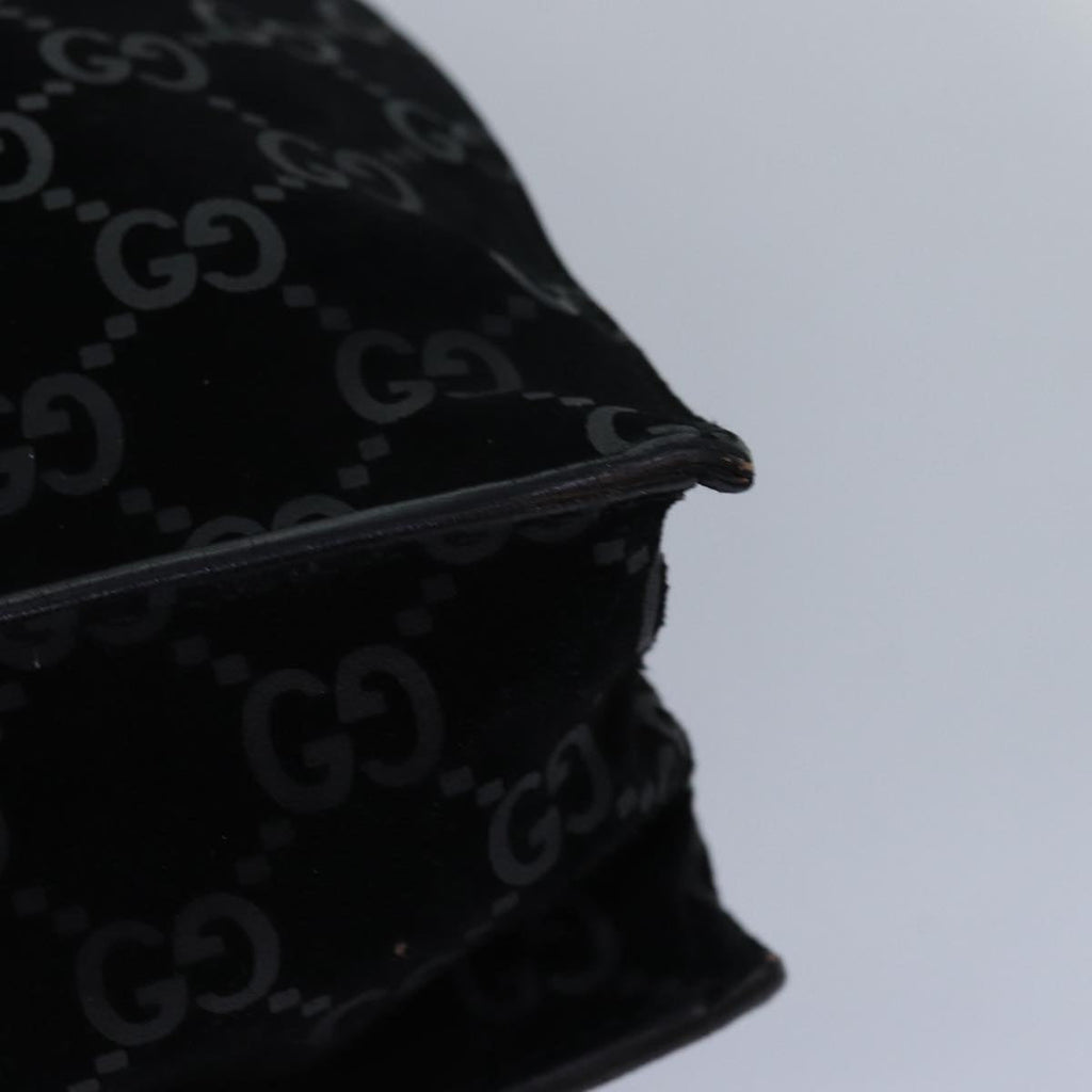 GUCCI GG Canvas Tote Bag Suede Black 002 1052 001998 83300