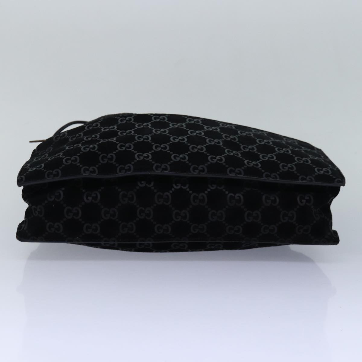 GUCCI GG Canvas Tote Bag Suede Black 002 1052 001998 83300