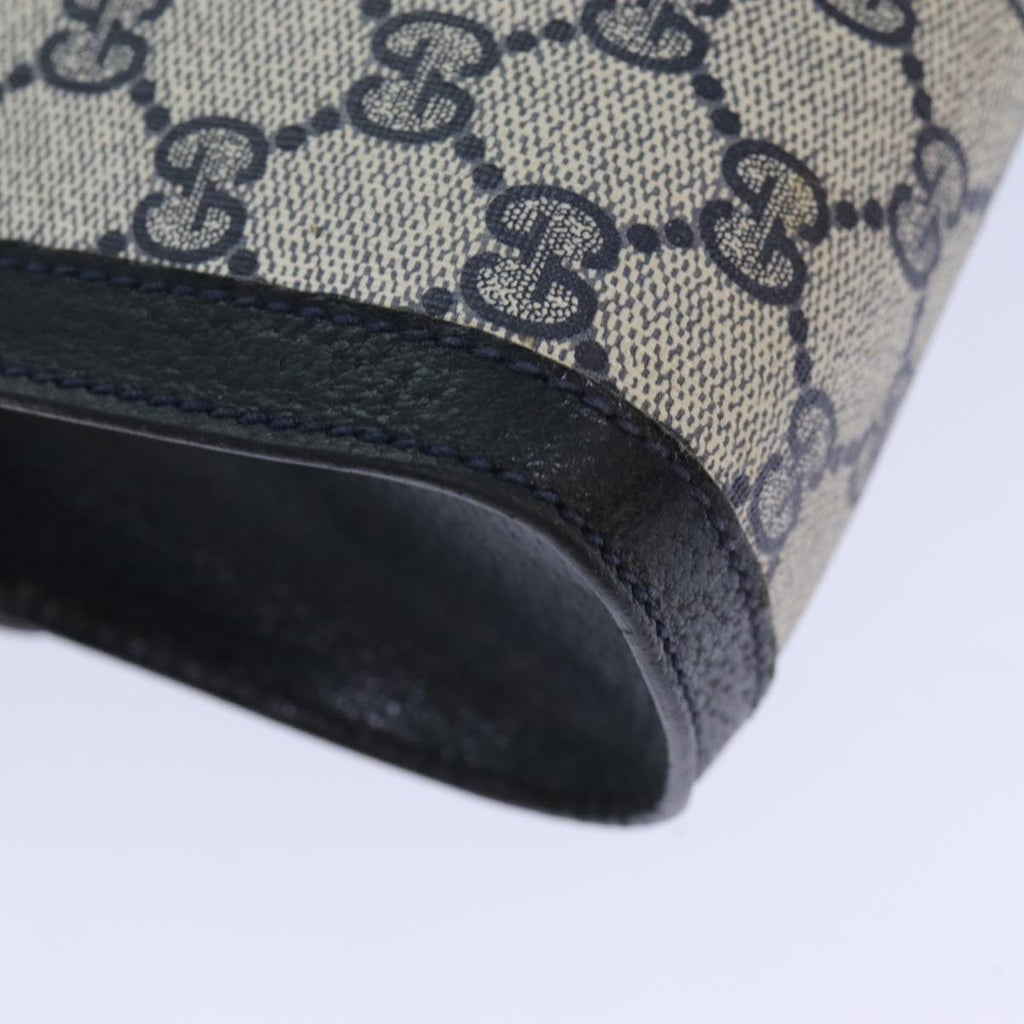 GUCCI GG Supreme Sherry Line Clutch Bag PVC Red Navy 89 01 006 83303