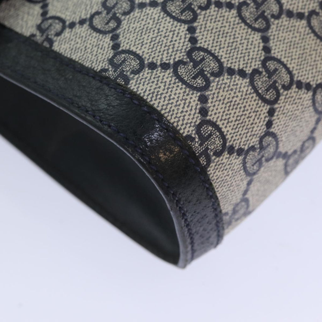 GUCCI GG Supreme Sherry Line Clutch Bag PVC Red Navy 89 01 006 83303