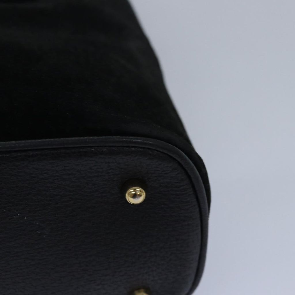 GUCCI Bamboo Hand Bag Suede Black 000 1046 0290 83323