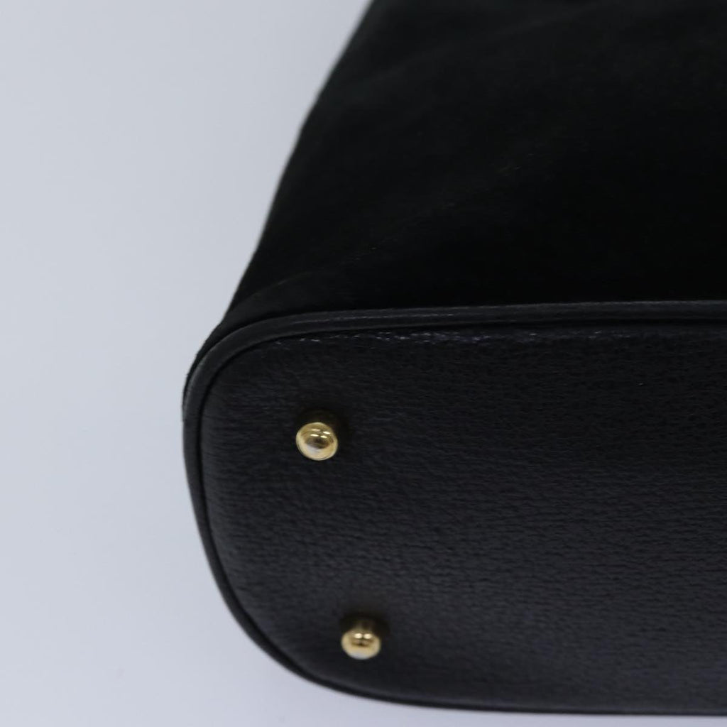 GUCCI Bamboo Hand Bag Suede Black 000 1046 0290 83323