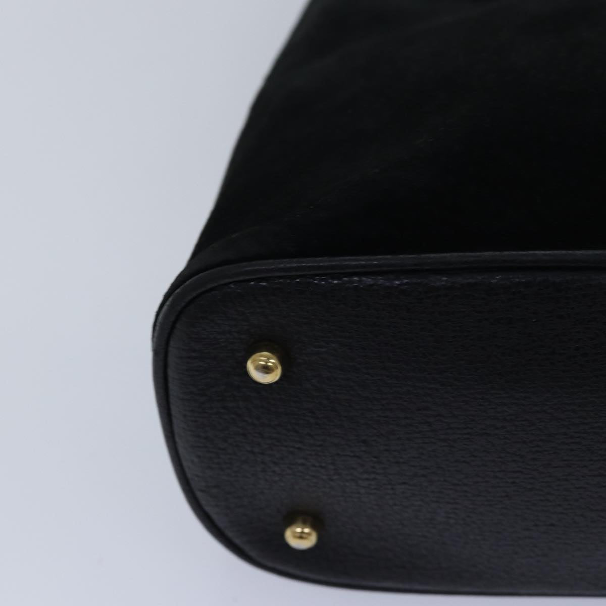 GUCCI Bamboo Hand Bag Suede Black 000 1046 0290 83323