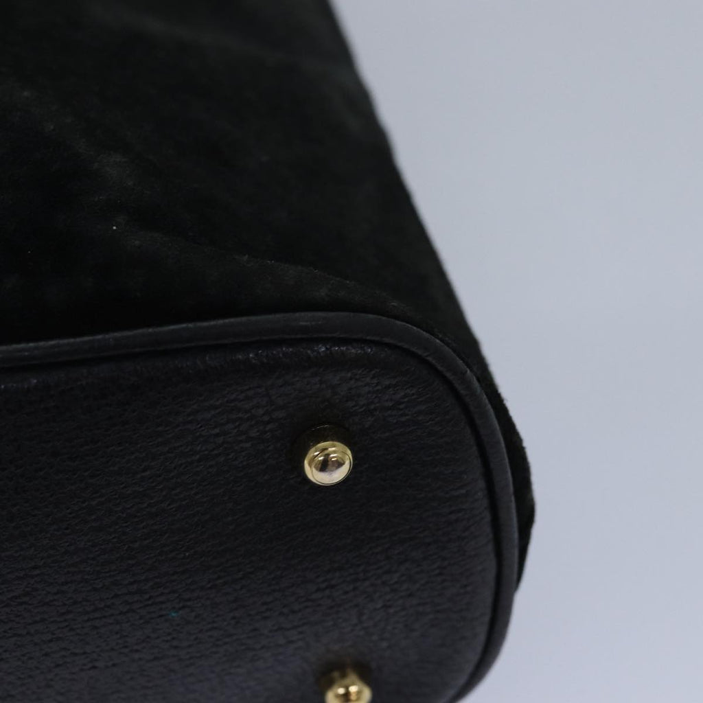 GUCCI Bamboo Hand Bag Suede Black 000 1046 0290 83323
