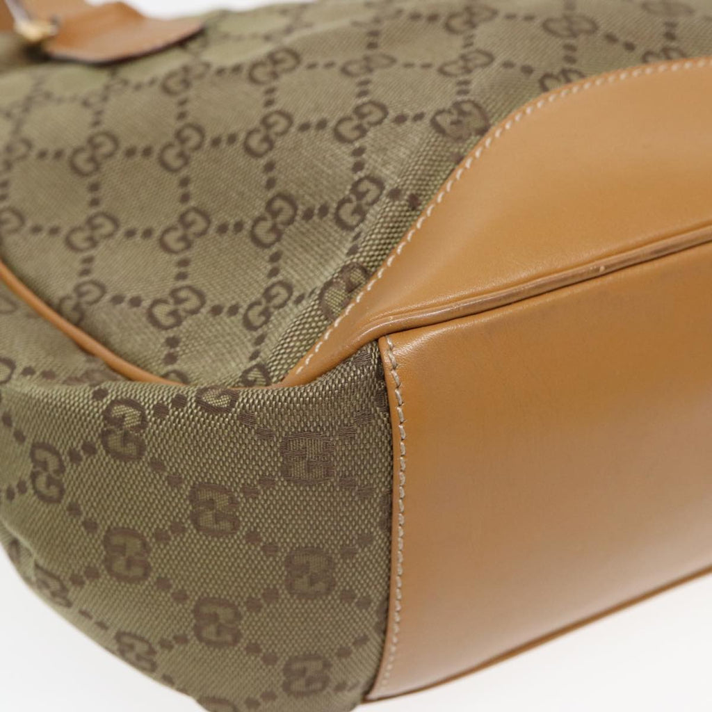GUCCI GG Canvas Hand Bag Beige Brown 000 2854 0282 83346