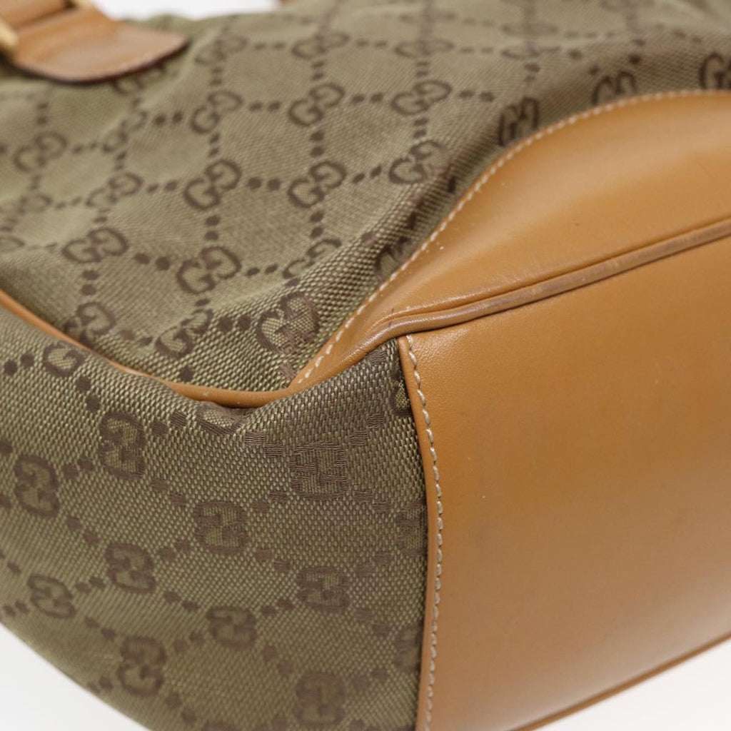 GUCCI GG Canvas Hand Bag Beige Brown 000 2854 0282 83346