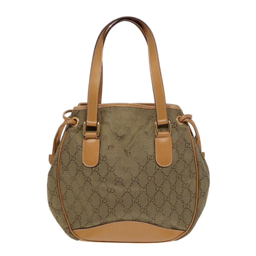 GUCCI GG Canvas Hand Bag Beige Brown 000 2854 0282 83346