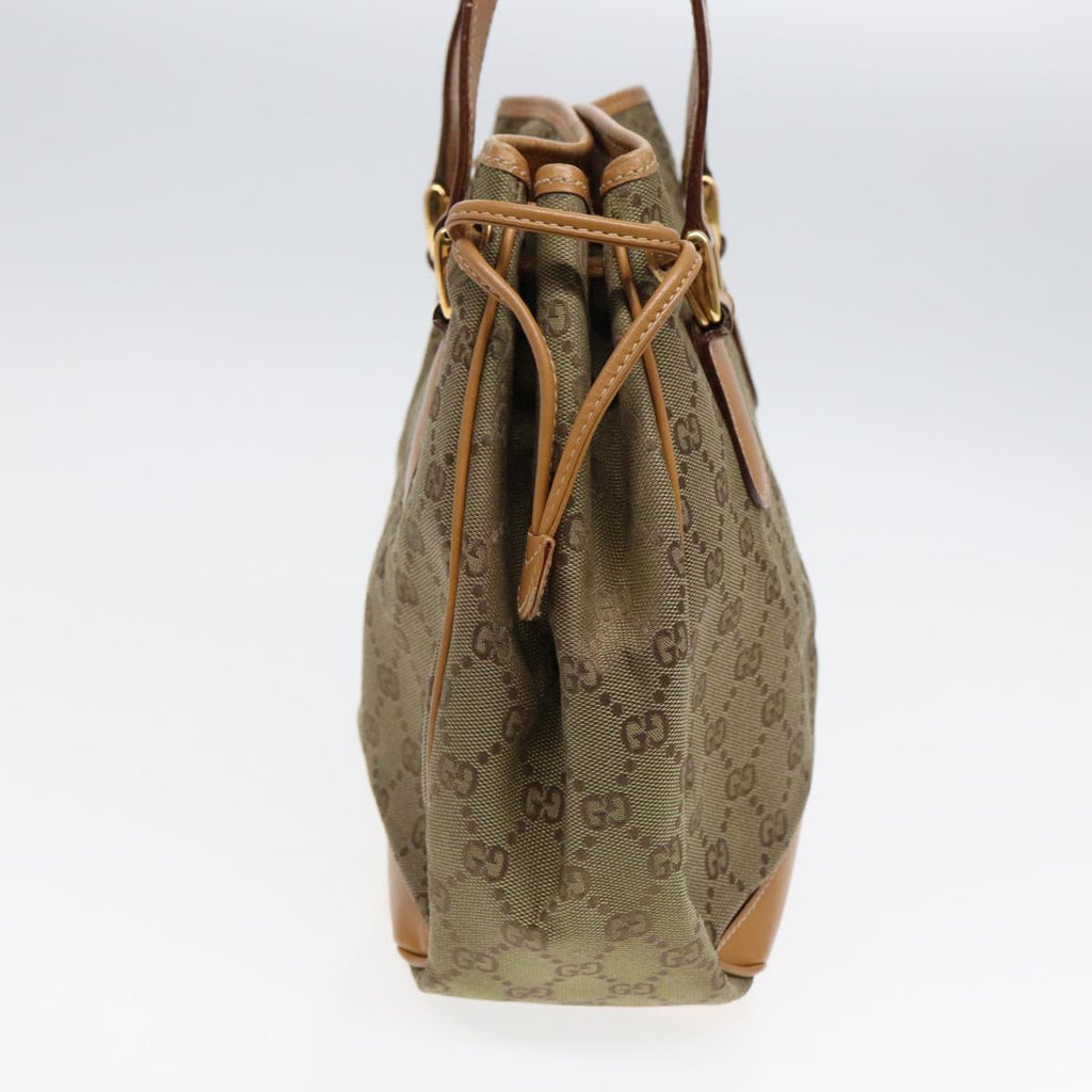 GUCCI GG Canvas Hand Bag Beige Brown 000 2854 0282 83346