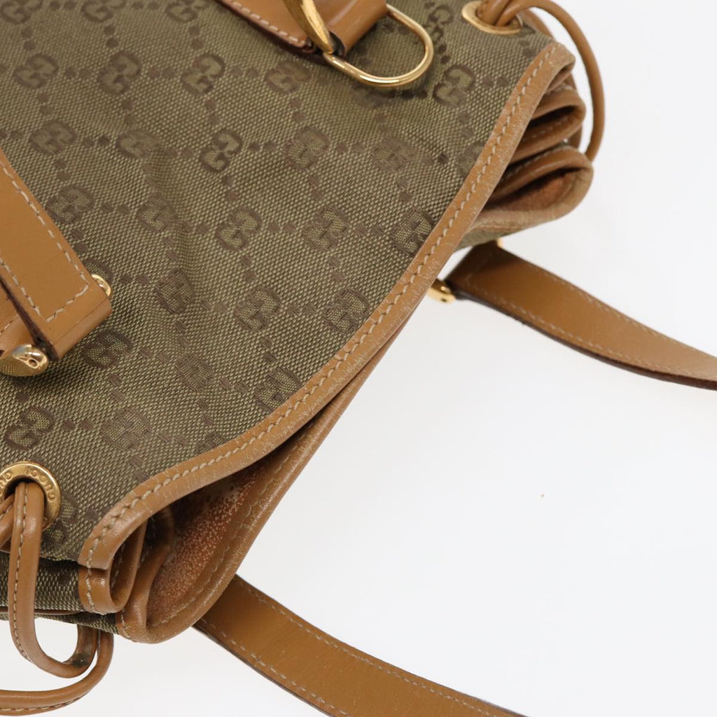 GUCCI GG Canvas Hand Bag Beige Brown 000 2854 0282 83346