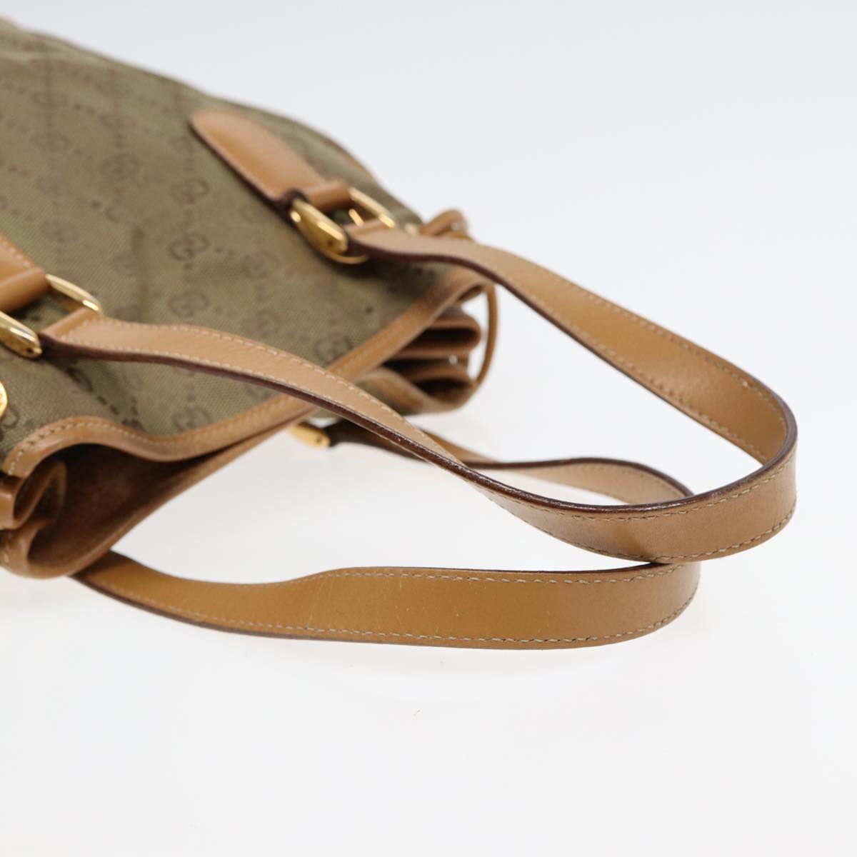 GUCCI GG Canvas Hand Bag Beige Brown 000 2854 0282 83346