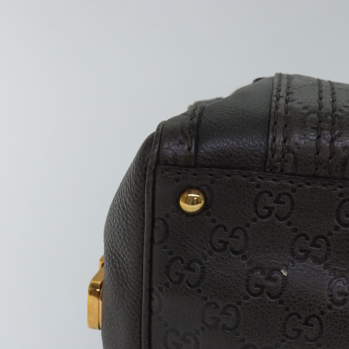 GUCCI Guccissima GG Canvas Histeria Hand Bag Leather Gray 186235 83358