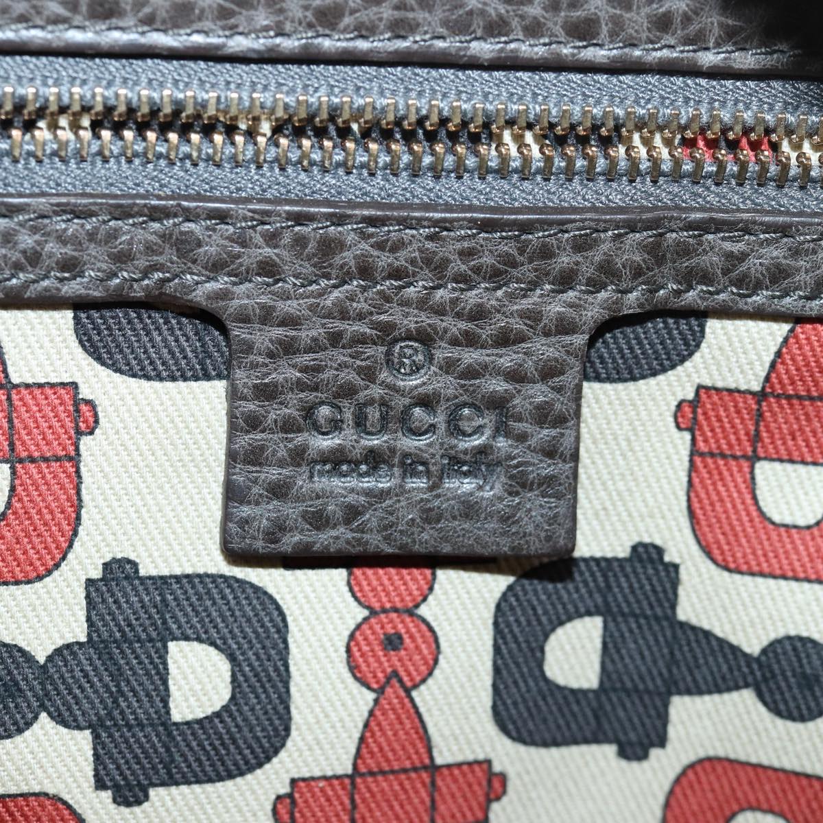 GUCCI Guccissima GG Canvas Histeria Hand Bag Leather Gray 186235 83358