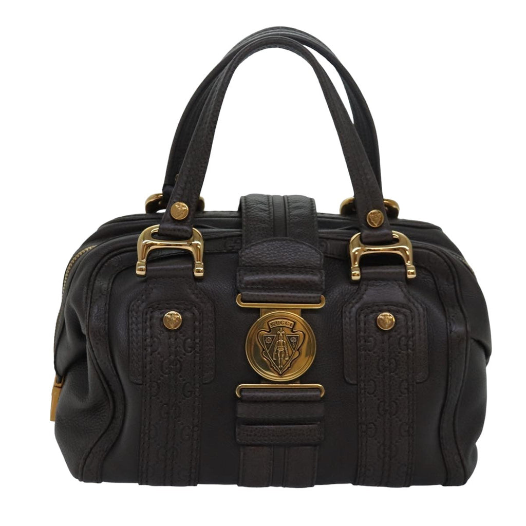 GUCCI Guccissima GG Canvas Histeria Hand Bag Leather Gray 186235 83358