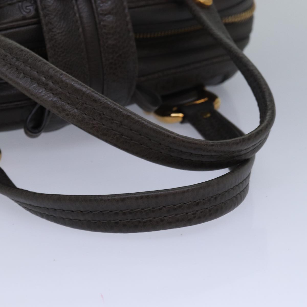 GUCCI Guccissima GG Canvas Histeria Hand Bag Leather Gray 186235 83358