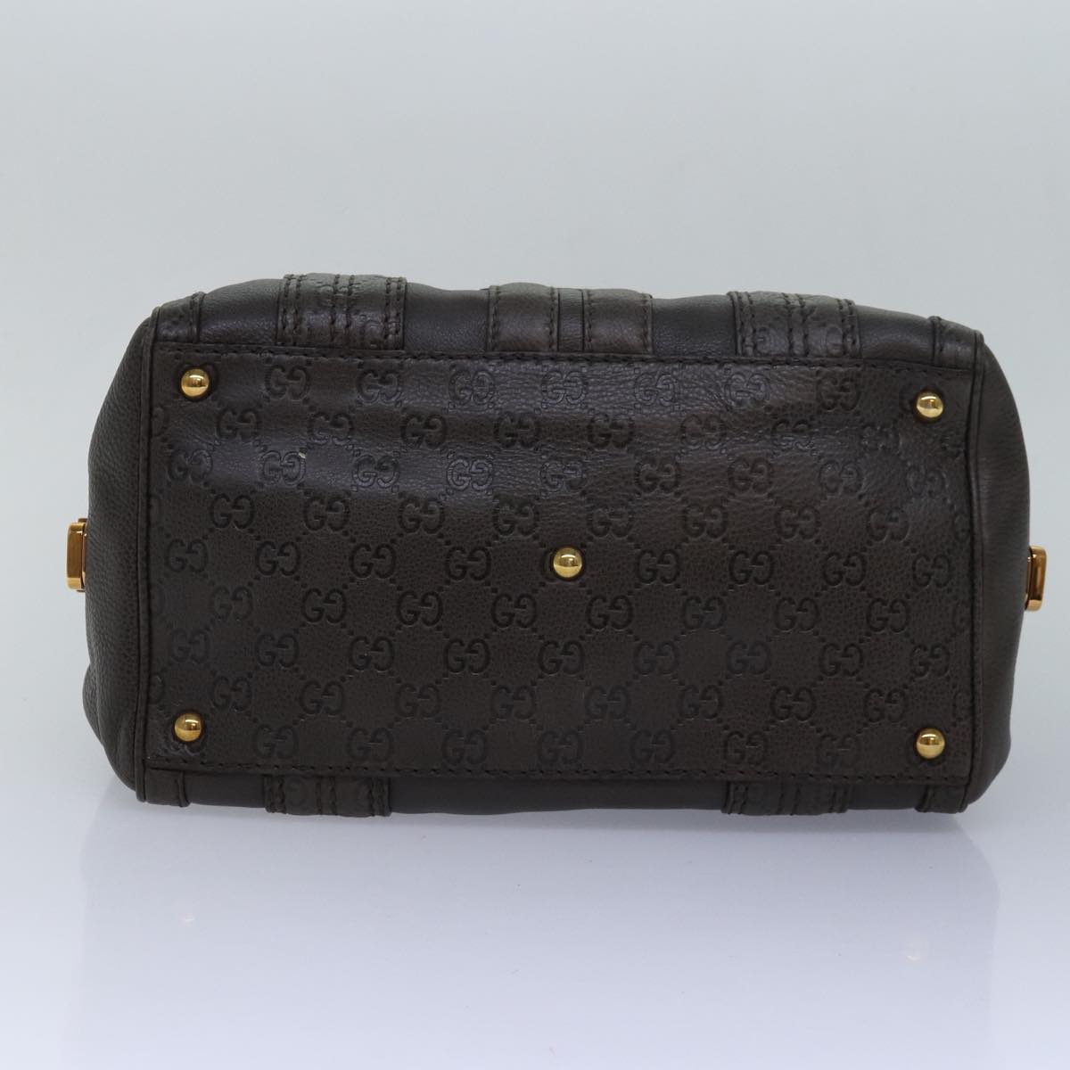 GUCCI Guccissima GG Canvas Histeria Hand Bag Leather Gray 186235 83358
