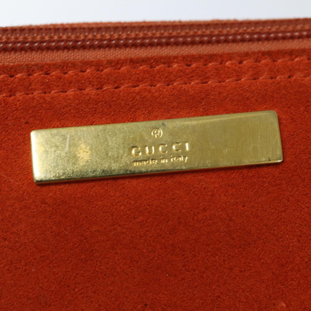 GUCCI Accessory Pouch Suede Orange 039 1103 83367