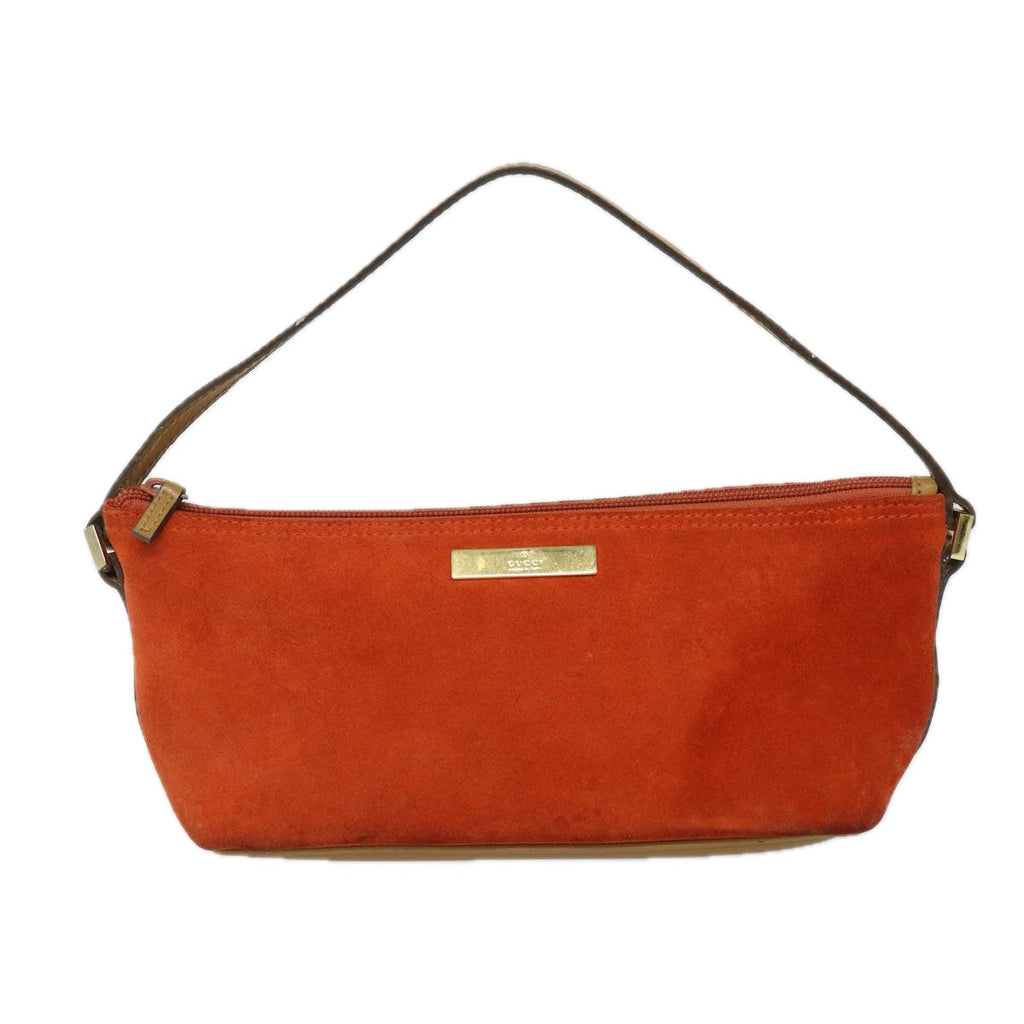 GUCCI Accessory Pouch Suede Orange 039 1103 83367