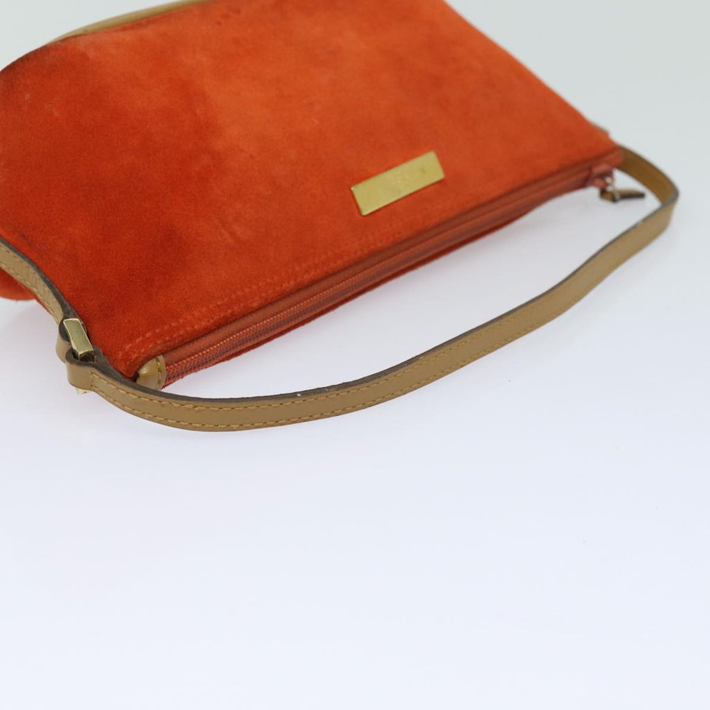 GUCCI Accessory Pouch Suede Orange 039 1103 83367