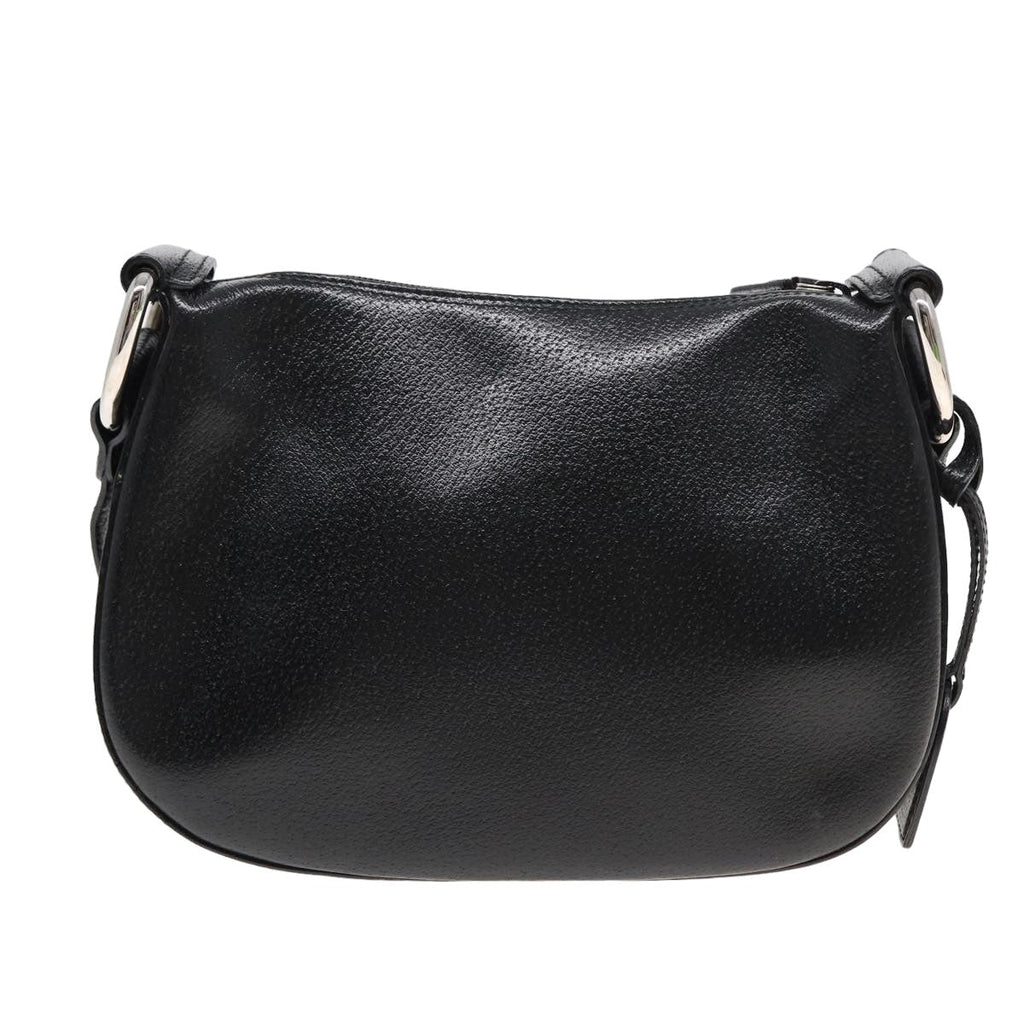 GUCCI Shoulder Bag Leather Black 83371