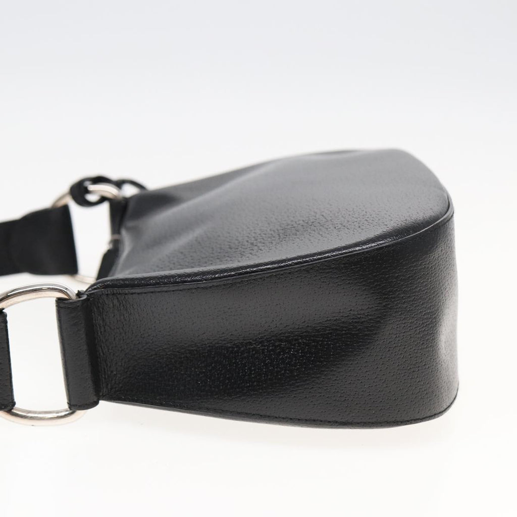 GUCCI Shoulder Bag Leather Black 83371