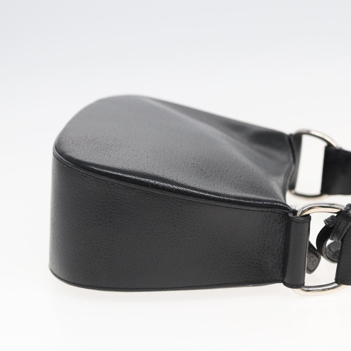 GUCCI Shoulder Bag Leather Black 83371